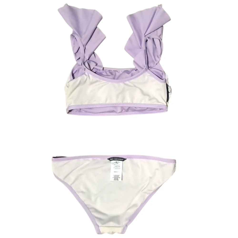 Vince Camuto Off The Shoulder Ruffle Bandeau Top & Hipster Bottom 2 Piece Set